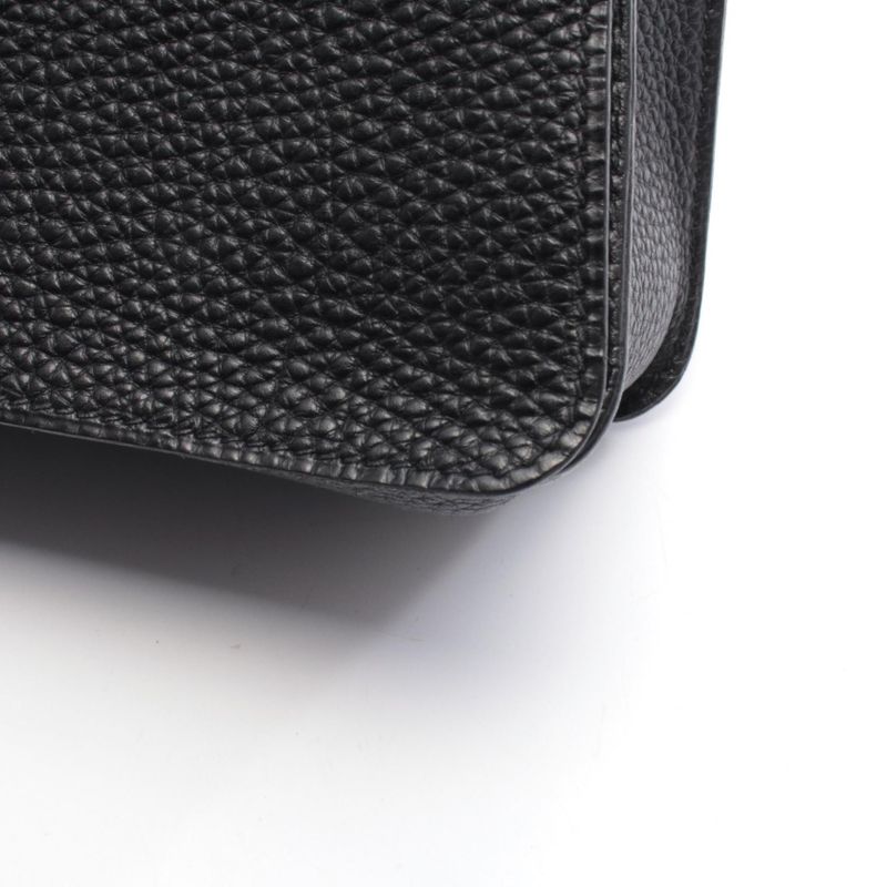 Hermes Shoulder Bag Black Leather