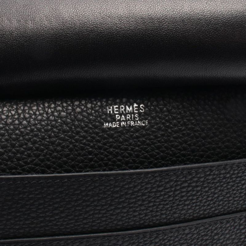 Hermes Shoulder Bag Black Leather