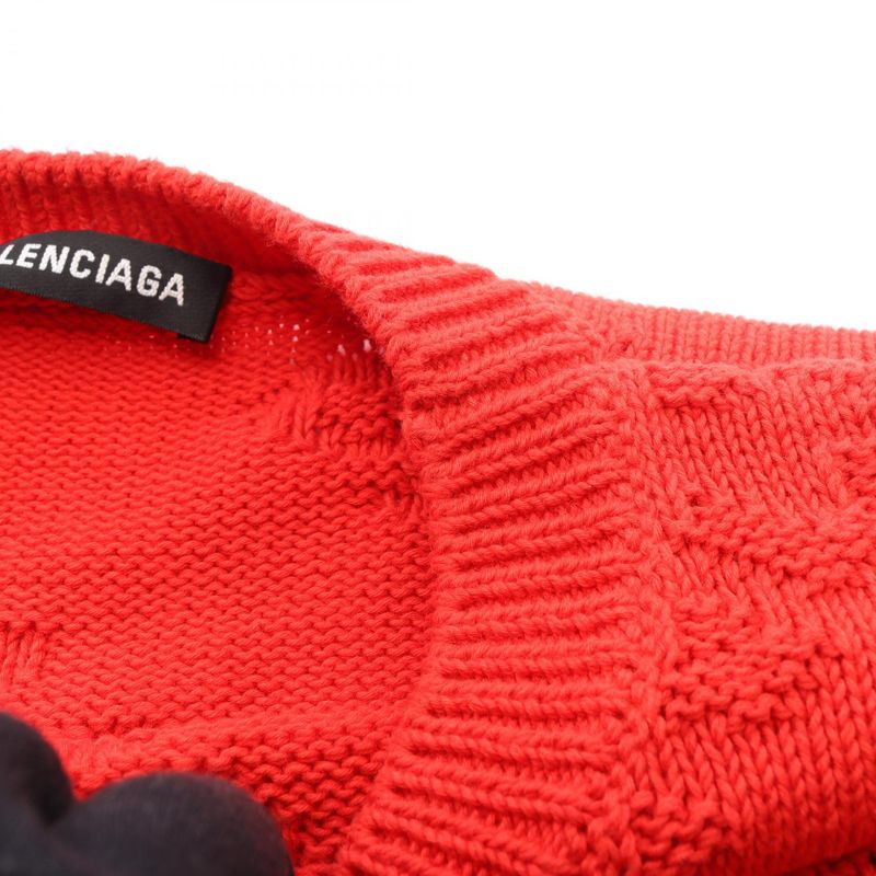 Balenciaga Knit Logo Jacquard Cotton Sweater