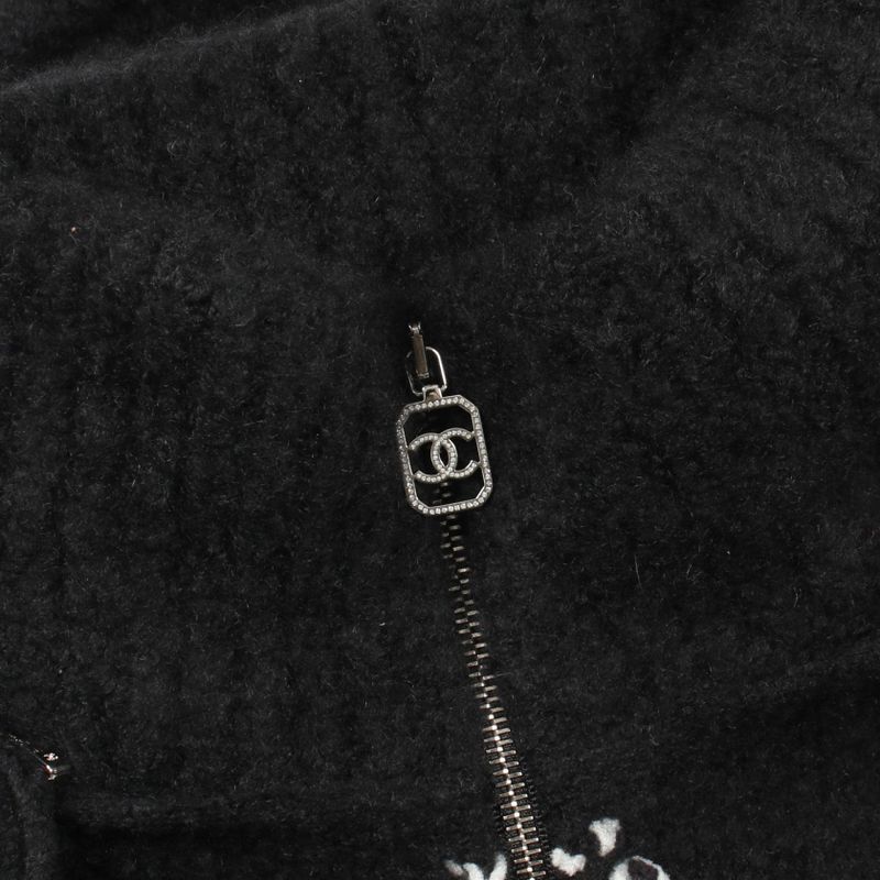Chanel CC Logo Cashmere Silk Hoodie