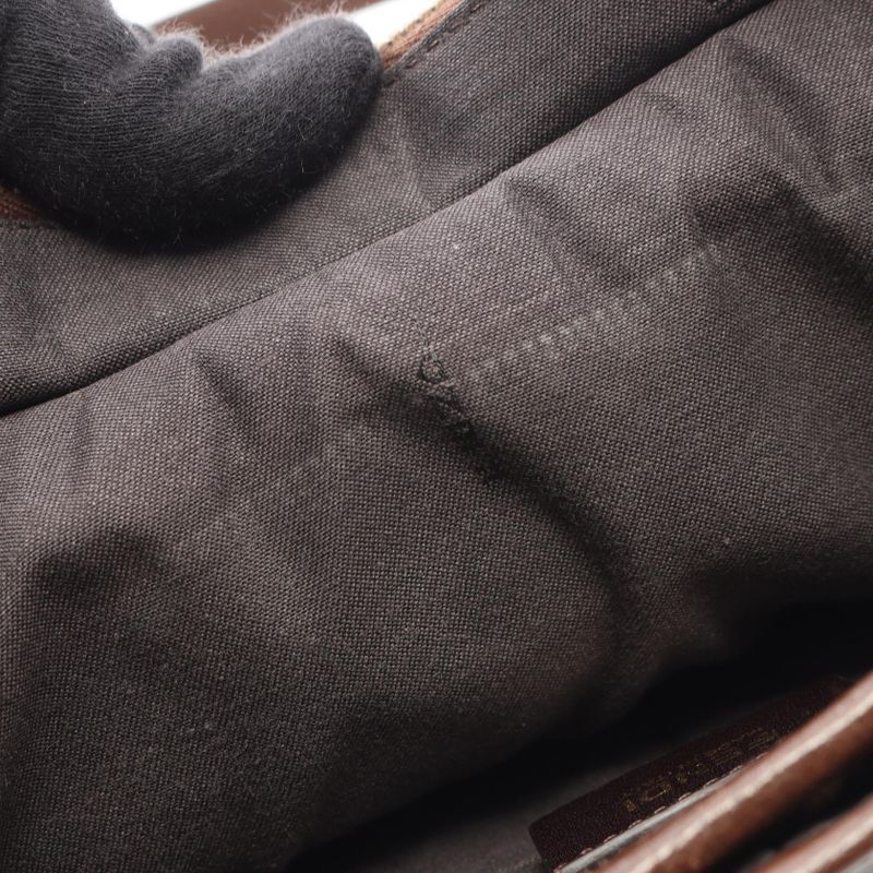Fendi Tote Zucca Black Brown Canvas Leather