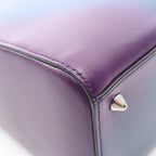 Dior Handbag Lady Dior Blue Green Purple Leather 2-Way Tote Blue Green