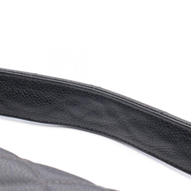 Chanel Handbag Quilted Double Face Black Leather