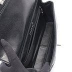 Chanel Handbag Quilted Double Face Black Leather