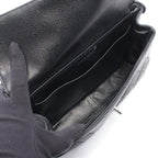 Chanel Handbag Quilted Double Face Black Leather