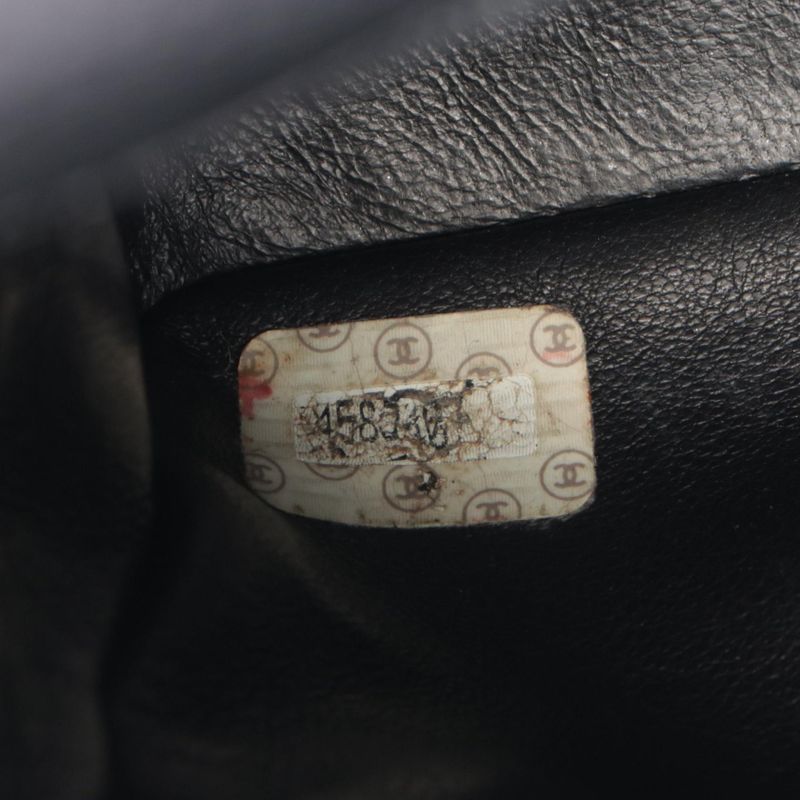 Chanel Handbag Quilted Double Face Black Leather