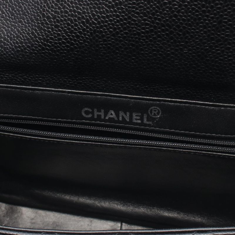 Chanel Handbag Quilted Double Face Black Leather