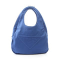 Prada Tote Canapa Blue Canvas Embossed Logo Hobo
