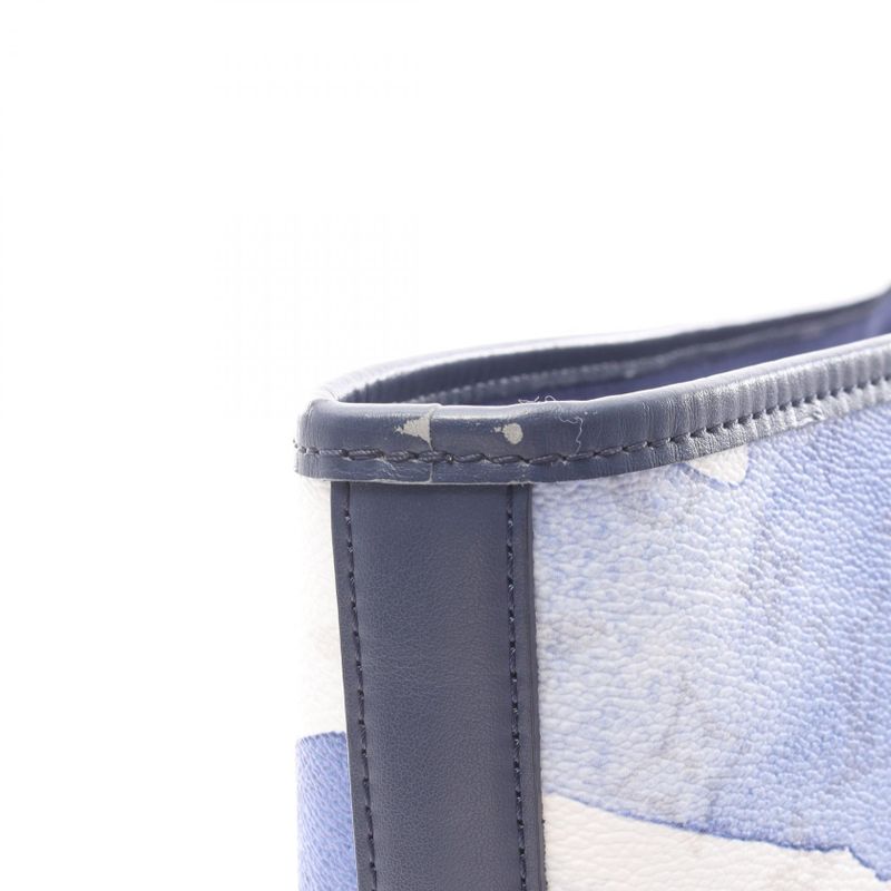 Louis Vuitton Tote Weekend GM Canvas Leather White Blue