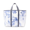 Louis Vuitton Tote Weekend GM Canvas Leather White Blue