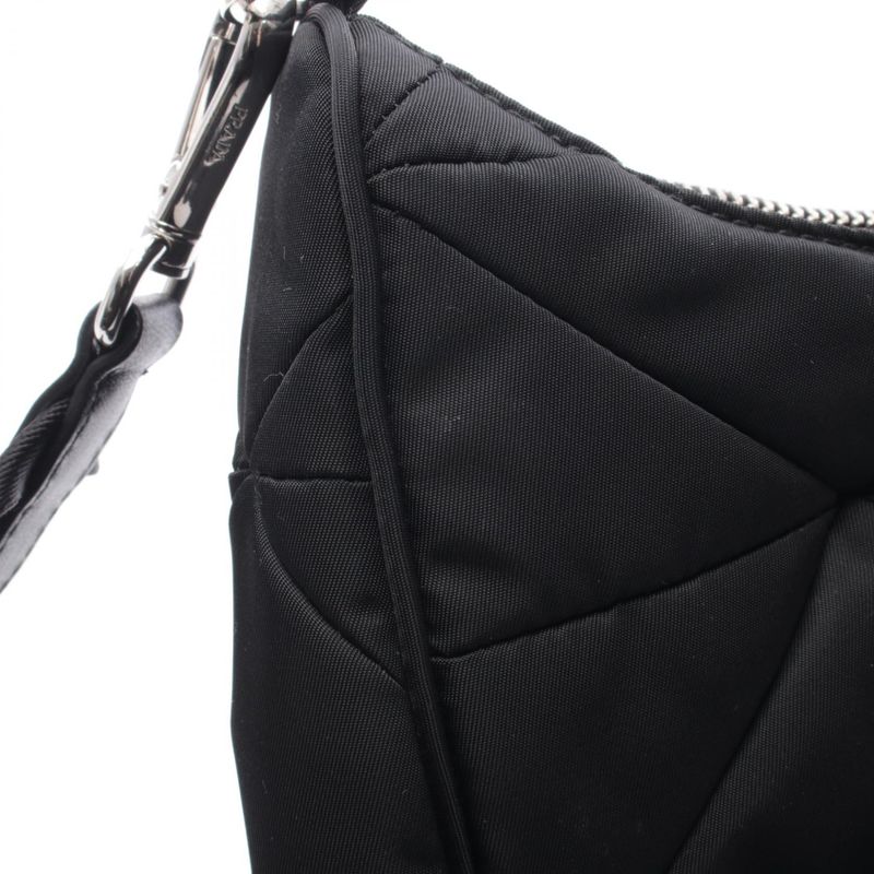 Prada Shoulder Bag Tessuto Quilting Black Nylon Montone