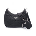 Prada Shoulder Bag Tessuto Quilting Black Nylon Montone