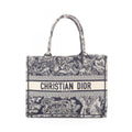 Dior Tote Book Navy Canvas Beige