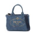 Prada Tote Denim Canapa Blue 2-Way