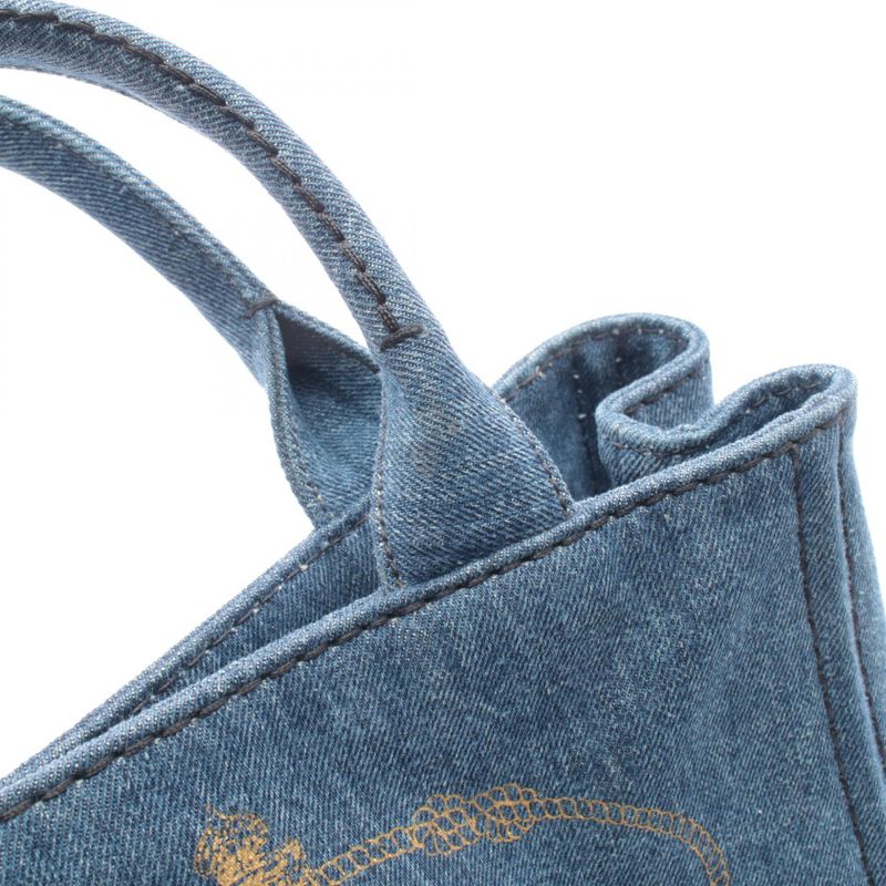 Prada Tote Denim Canapa Blue 2-Way