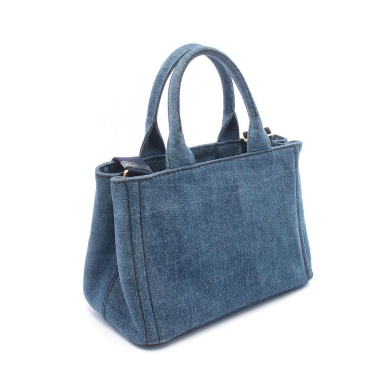 Prada Tote Denim Canapa Blue 2-Way