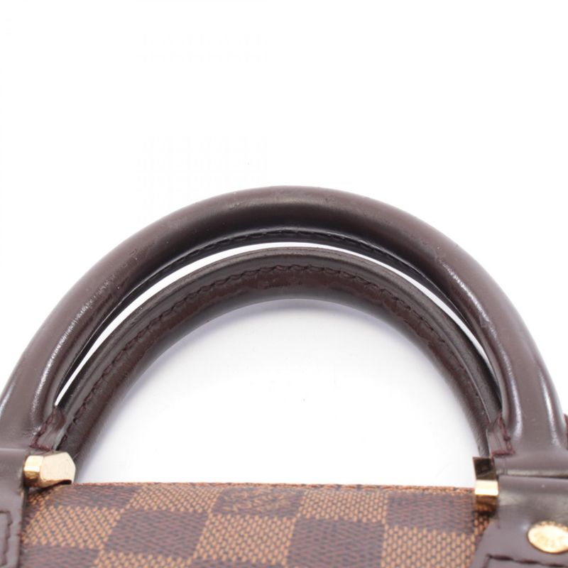 Louis Vuitton Handbag Alma Canvas Leather Ebene Brown