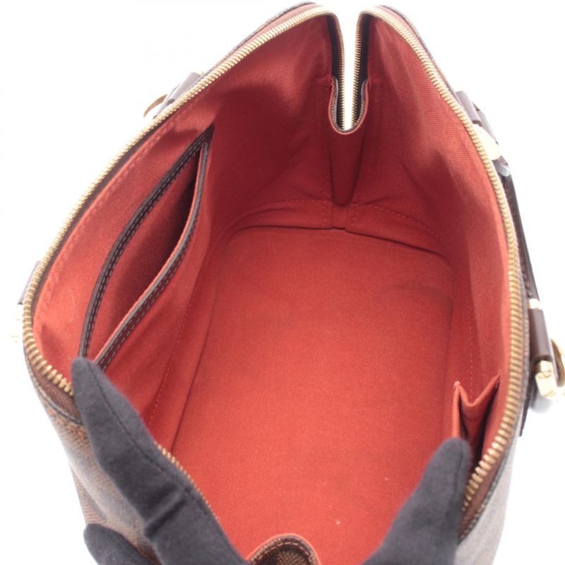 Louis Vuitton Handbag Alma Canvas Leather Ebene Brown