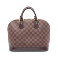 Louis Vuitton Handbag Alma Canvas Leather Ebene Brown