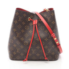 Louis Vuitton Shoulder Bag Neo Noe Coquelicot Canvas Leather Coquelicot Brown