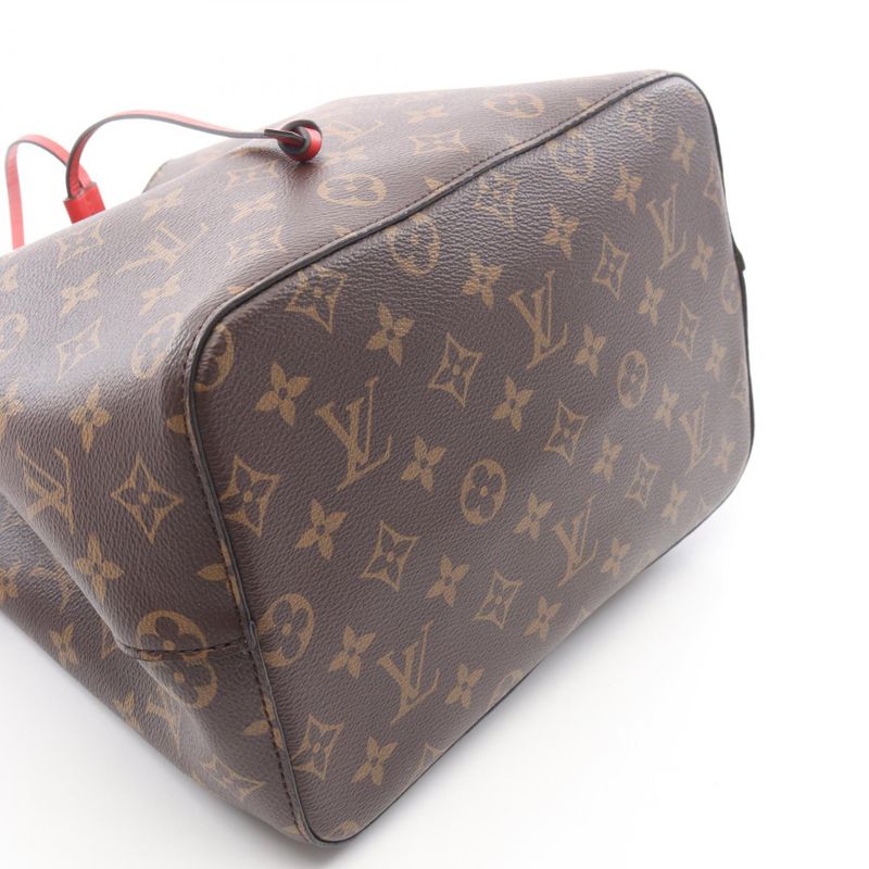 Louis Vuitton Shoulder Bag Neo Noe Coquelicot Canvas Leather Coquelicot Brown