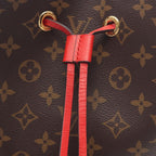 Louis Vuitton Shoulder Bag Neo Noe Coquelicot Canvas Leather Coquelicot Brown
