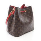 Louis Vuitton Shoulder Bag Neo Noe Coquelicot Canvas Leather Coquelicot Brown