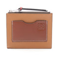 Loewe Coin Case Anagram Card Holder Large Brown Leather Square