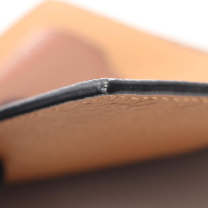 Loewe Coin Case Anagram Card Holder Large Brown Leather Square