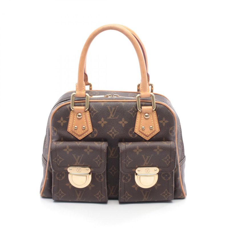 Louis Vuitton Handbag Manhattan PM Canvas Leather