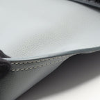 Dior Shoulder Bag Saddle Blue Gray Leather