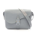Dior Shoulder Bag Saddle Blue Gray Leather