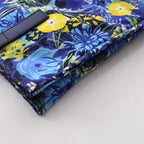 Prada Tote Tessutato Blue Nylon Saffiano Leather Triangle Multicolor