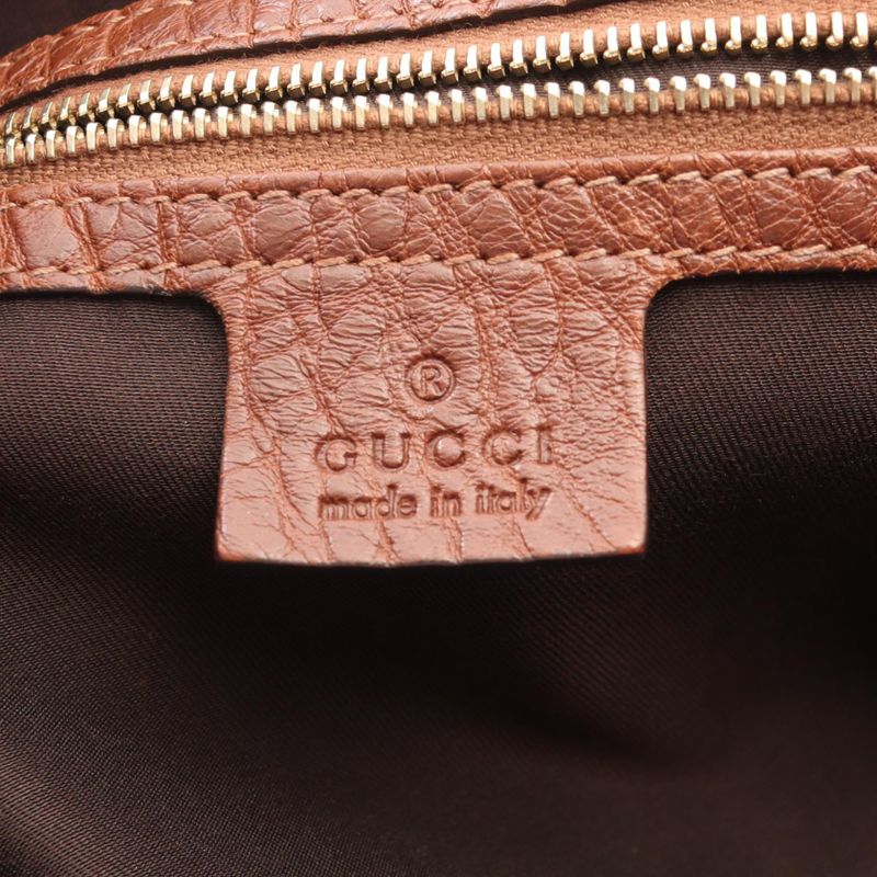 Gucci Shoulder Bag GG Canvas Beige Tote Brown