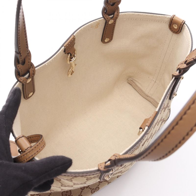 Gucci Tote GG Canvas Beige Brown