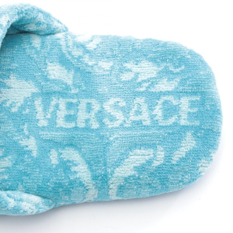 Versace Sandals Bath Slippers Barocco Blue