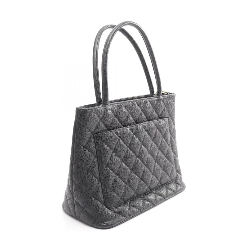 Chanel Tote Medallion Black Leather