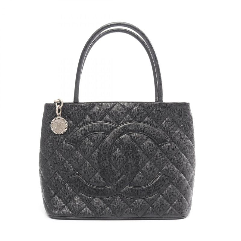 Chanel Tote Medallion Black Leather