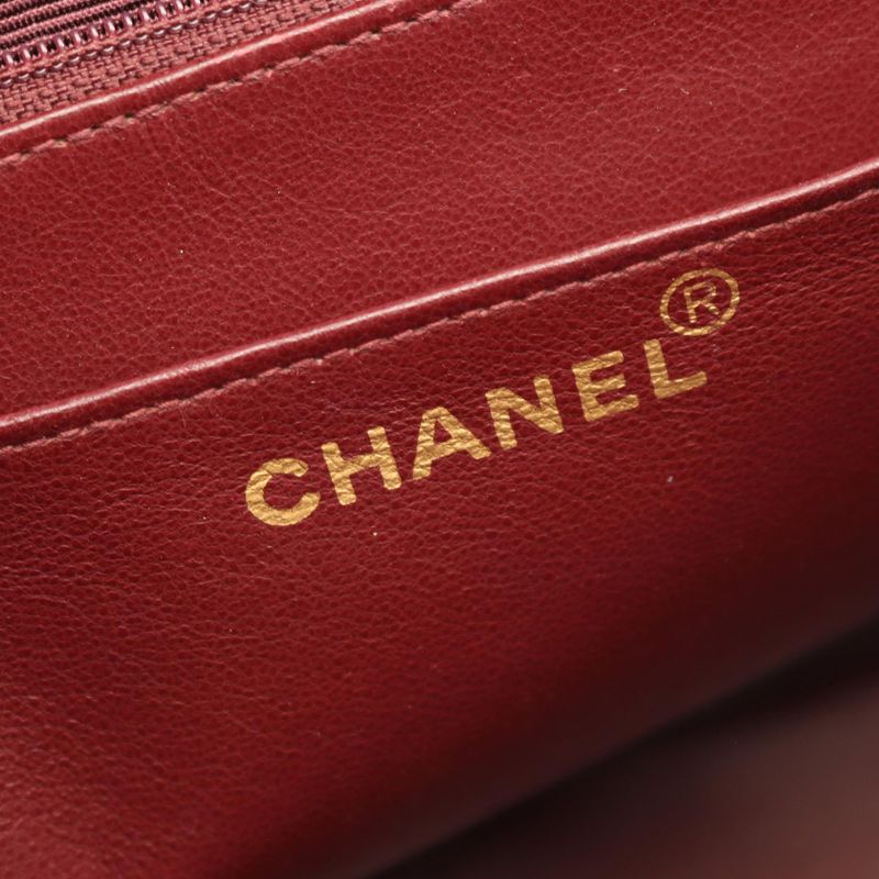 Chanel Shoulder Bag Big Quilted 34 Black Lambskin Big
