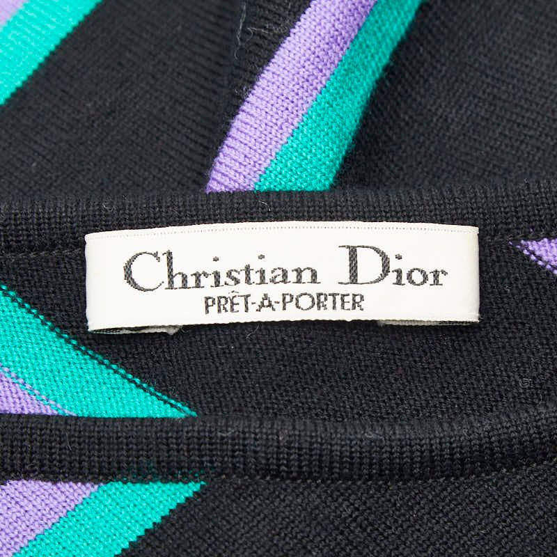Dior Black Multicolor Wool Shoulder Bag