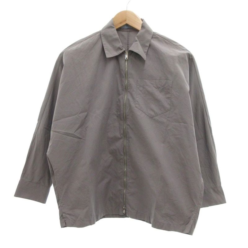 Prada Zip Up Shirt Jacket Dolman Sleeve 38 Gray
