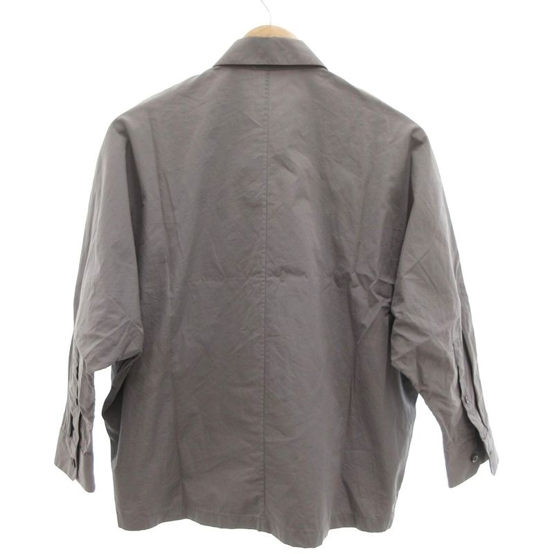 Prada Zip Up Shirt Jacket Dolman Sleeve 38 Gray