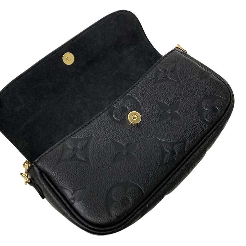 Louis Vuitton Wallet Monogram Empreinte on Chain Ivy Noir Black