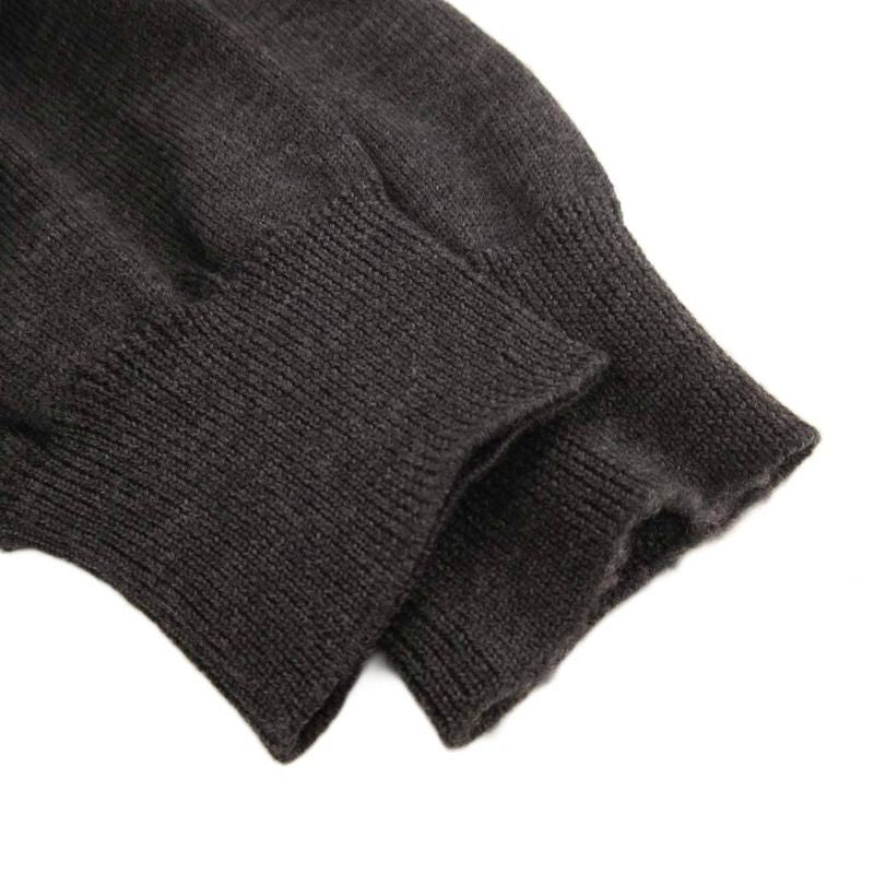 Bottega Veneta Cardigan Knit 48 M Long Sleeve Neck Wool Dark Gray AE