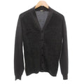 Bottega Veneta Cardigan Knit 48 M Long Sleeve Neck Wool Dark Gray AE