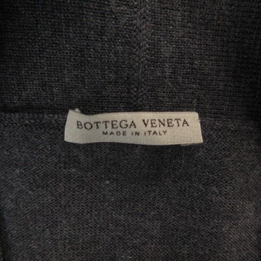 Bottega Veneta Cardigan Knit 48 M Long Sleeve Neck Wool Dark Gray AE