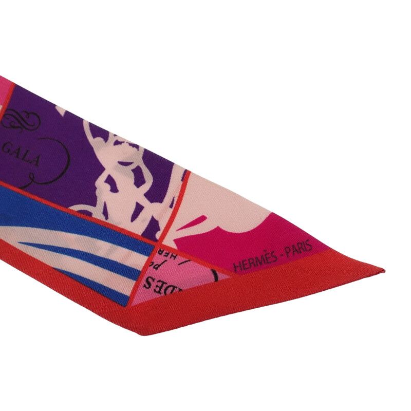 Hermes Brides de Gala En Desordre Order 13 Scarf Silk Red Rouge