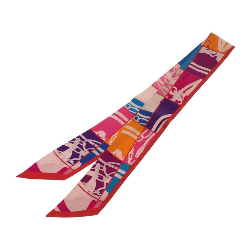 Hermes Brides de Gala En Desordre Order 13 Scarf Silk Red Rouge