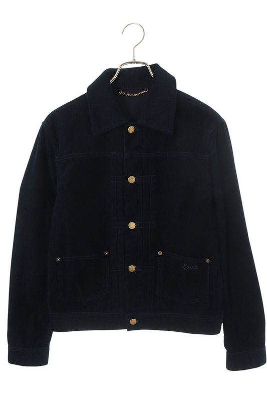 Louis Vuitton Cotton Corduroy Coveralls Jacket 44 Black