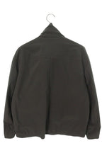 Hermes Lamb Leather Trim Button Nylon Jacket 46 Gray Black